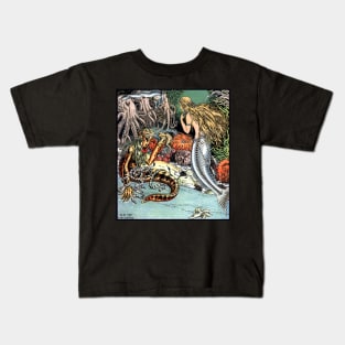 The Little Mermaid and the Sea Hag - Ivan Bilibin Kids T-Shirt